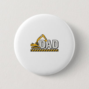 Badge Rond 5 Cm Conception de chemise vintage excavatrice Papa Con
