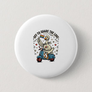 Badge Rond 5 Cm Conception de chemise vintage Funny Goose Scooter 