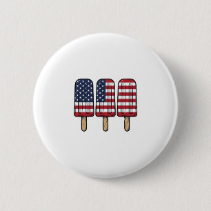 Badge Rond 5 Cm Conception de chemise vintage patriotique popsicle