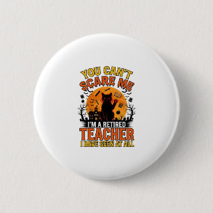 Badge Rond 5 Cm Conception de chemise vintage pour chat Halloween 