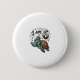 Badge Rond 5 Cm Conception de chemise vintage pour le 6e anniversa