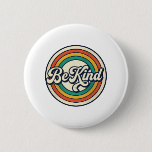 Badge Rond 5 Cm Conception de chemise vintage rétro arc-en-ciel So