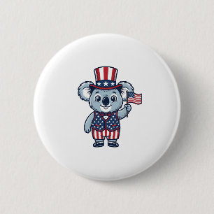 Badge Rond 5 Cm Conception de chemise vintage vecteur koala patrio