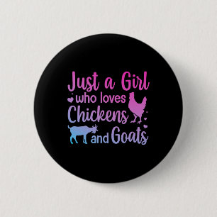 Badge Rond 5 Cm Conception de chèvre de poulet cool pour femmes fi