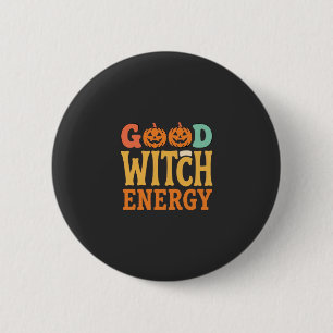 Badge Rond 5 Cm Conception de citrouille d'Halloween Énergie de bo