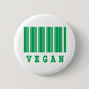 Badge Rond 5 Cm conception de code-barres végane