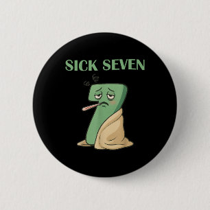 Badge Rond 5 Cm Conception de costume d'Halloween Sick Seven pour