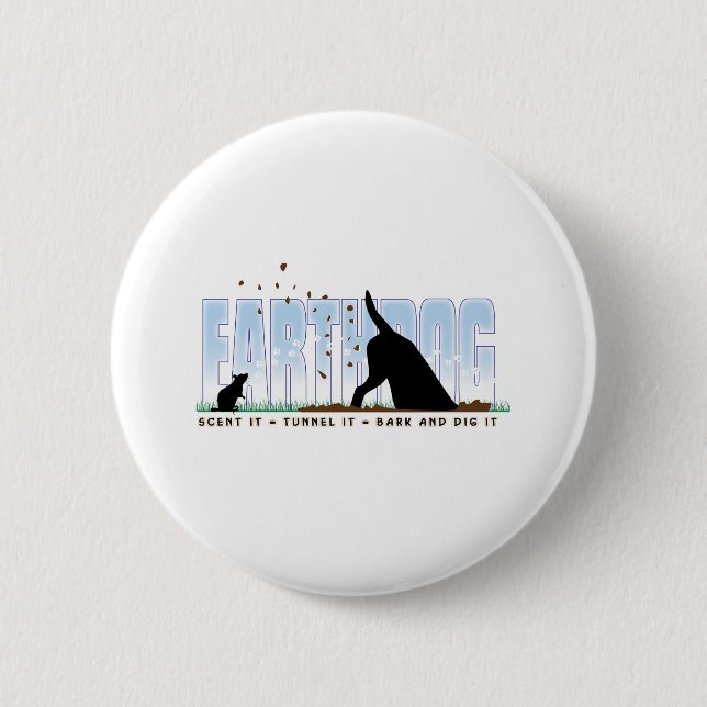 Badge Rond 5 Cm Conception de couleur d'Earthdog (Devant)