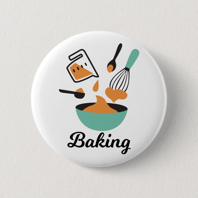 Badge Rond 5 Cm Conception De Cuisson Pour Bakers (Devant)