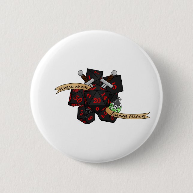 Badge Rond 5 Cm Conception de dés non fiables (Devant)