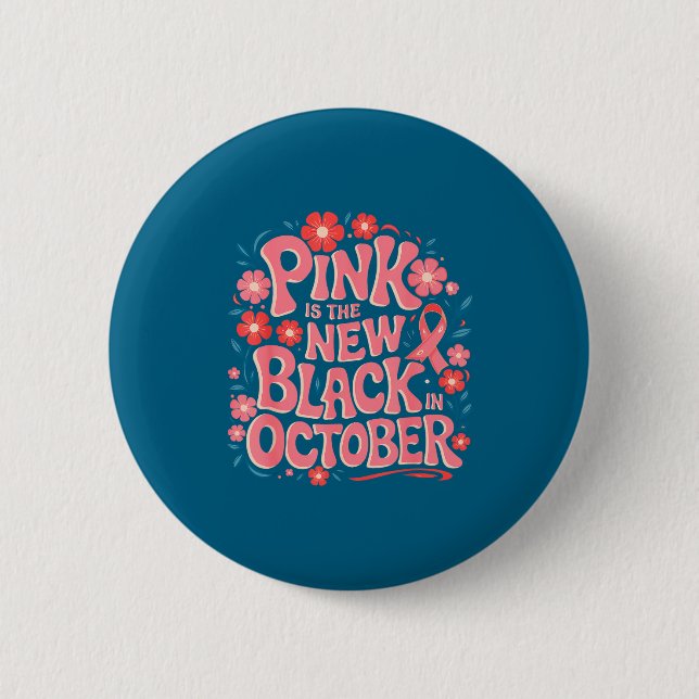Badge Rond 5 Cm Conception de design rose pour soutenir la sensibi (Devant)