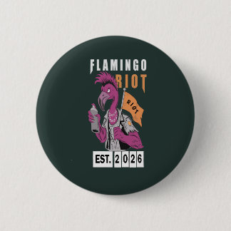 Badge Rond 5 Cm Conception de design urbain flamant riot