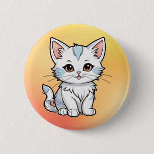 Badge Rond 5 Cm Conception de dessin en ligne de dessin animé de c