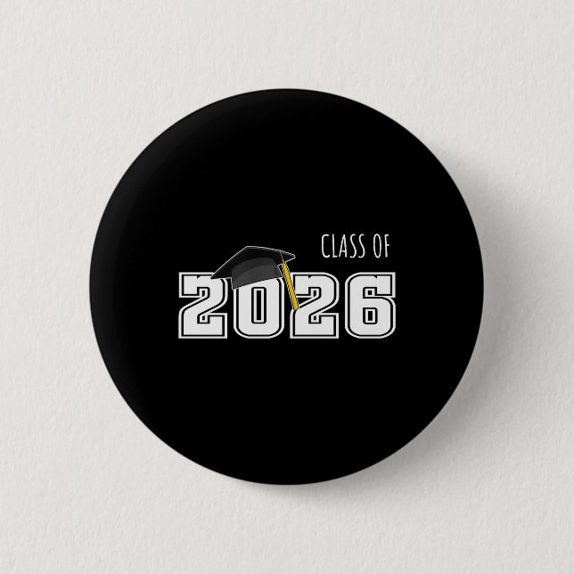 Badge Rond 5 Cm Conception de Diplôme Pour Senior 2026 Conception  (Devant)