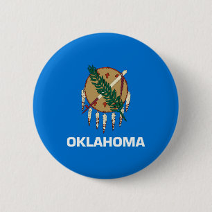 Badge Rond 5 Cm Conception de drapeau d'état de l'Oklahoma