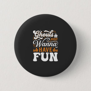 Badge Rond 5 Cm Conception de fantômes d'Halloween qui veulent jus