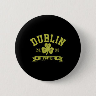Badge Rond 5 Cm Conception de feuille de trèfle trèfle Shamrock Ir