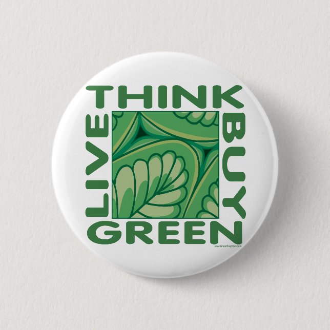 Badge Rond 5 Cm Conception de feuilles (Devant)
