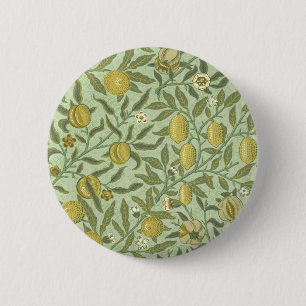 Badge Rond 5 Cm Conception de fruit de grenade de William Morris