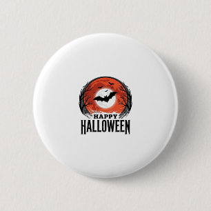 Badge Rond 5 Cm Conception de gravure de chauve-souris de lune d'H