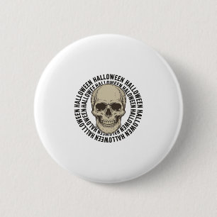 Badge Rond 5 Cm Conception de gravure vintage de cercle de crâne d