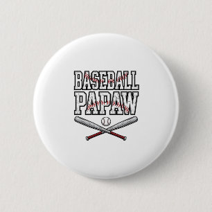 Badge Rond 5 Cm Conception de gravure vintage Papaw baseball_1