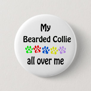 Badge Rond 5 Cm Conception de la marche de Collie