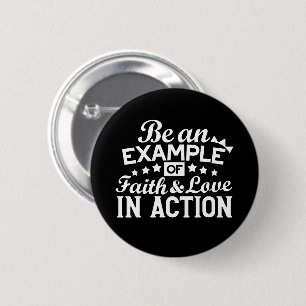 Badge Rond 5 Cm Conception de la motivation chrétienne - Foi, Amou
