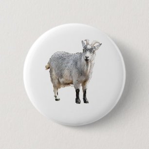 Badge Rond 5 Cm Conception de la photo de chèvre