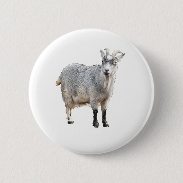 Badge Rond 5 Cm Conception de la photo de chèvre (Devant)