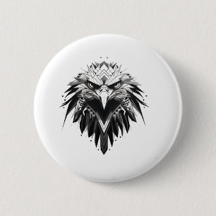 Badge Rond 5 Cm Conception de l'aigle 2