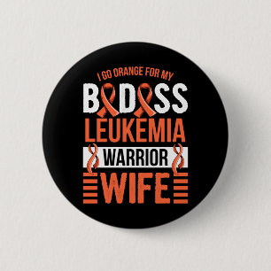 Badge Rond 5 Cm Conception de leucémie aml masculine pour un mari 