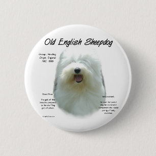 Badge Rond 5 Cm Conception de l'histoire des chiens de garde angla
