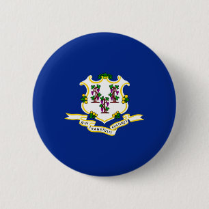 Badge Rond 5 Cm Conception de l'indicateur d'état Connecticut
