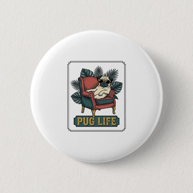Badge Rond 5 Cm Conception de lunettes de soleil pour chien cool P (Devant)