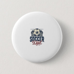 Badge Rond 5 Cm Conception de maillot de papa de football vintage_