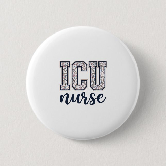 Badge Rond 5 Cm Conception de maillot universitaire floral d'infir (Devant)