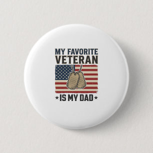 Badge Rond 5 Cm Conception de médailles patriotiques pour papa vét