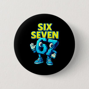 Badge Rond 5 Cm Conception de mème de Noël 67 Drôle Six Sept Mains