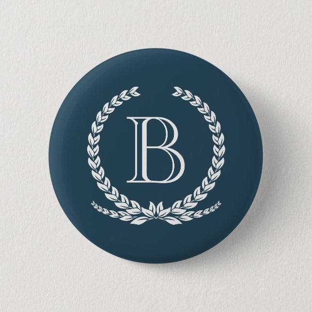 Badge Rond 5 Cm Conception de monogramme (Devant)