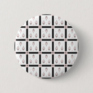 Badge Rond 5 Cm Conception de motif transparent de souris rose - D