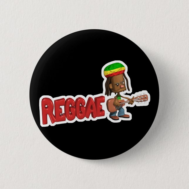 Badge Rond 5 Cm conception de musique reggae (Devant)