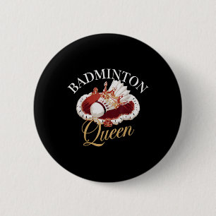 Badge Rond 5 Cm Conception de navette d'amour de joueur de badmint