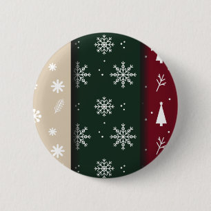 Badge Rond 5 Cm Conception de Noël et du Nouvel An