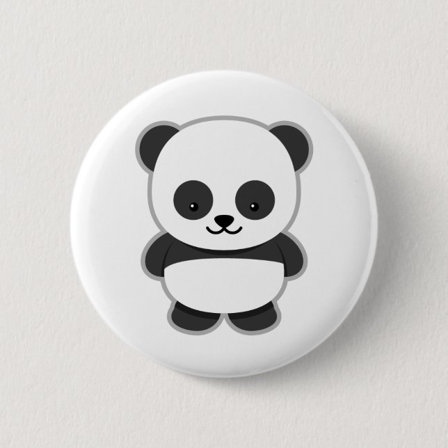 Badge Rond 5 Cm Conception de Panda Mignon  (Devant)