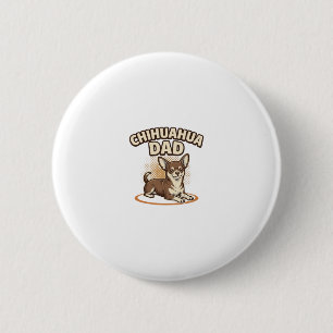 Badge Rond 5 Cm Conception de papa Chihuahua Gravure vintage pour