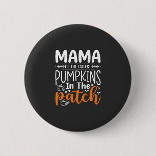 Badge Rond 5 Cm Conception de patch de citrouilles maman Halloween