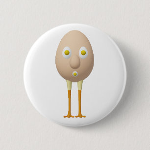 Badge Rond 5 Cm Conception de personnage d'œuf fantaisiste RG & RA