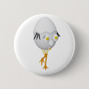 Badge Rond 5 Cm Conception de personnage d'œuf fantaisiste RG & RA