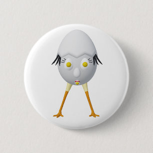 Badge Rond 5 Cm Conception de personnage d'œuf fantaisiste RG & RA